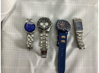 4 Watches Including A Michael Kors, Fossil And Mini Focus