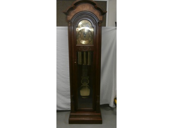 Seth Thomas Grandfather Tall Case Floor Clock  With Key And Weights, Pendulum And Instructions