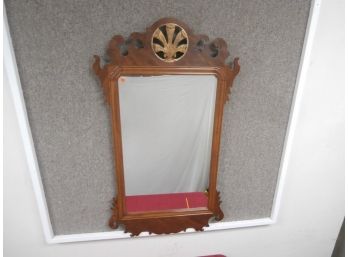 Handmade Signed Chippendale Style Mahogany Mirror