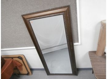 Large Contemporary Beveled Mirror Made In China, Faux Wood/plastic Frame