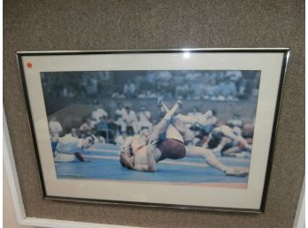 Montreal '76 Large Matted Wrestling Photo, Framed