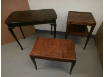 Three Assorted Wooden Stands
