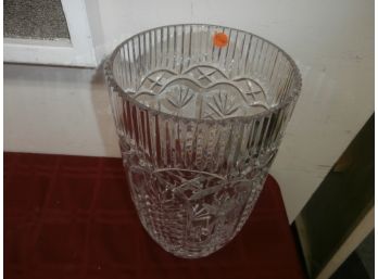 Waterford Crystal Glass Tall Vase, Signed Base