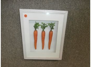 Shadow Box With Plastic Carrots