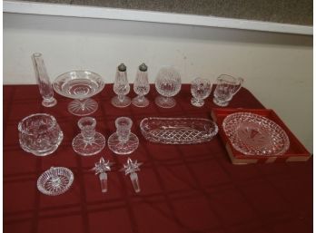 Large Assorted Lot Of Waterford Crystal, Signed