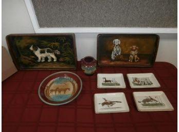 Home Decor Lot With An Animal Motif Including Dishes And Studio Ware