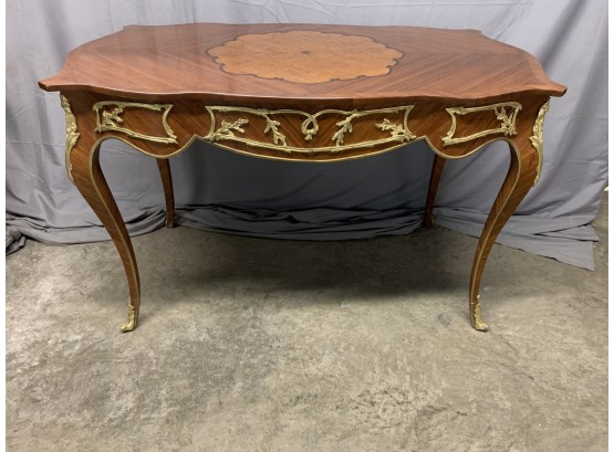 Inlaid Center Table With Great Gold Ormolu