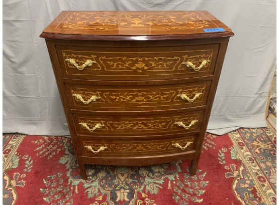 Inlaid 4 Drawer Chest With Inlaid Sides