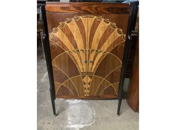 Fan Inlaid 2 Door Cabinet With Great Detail