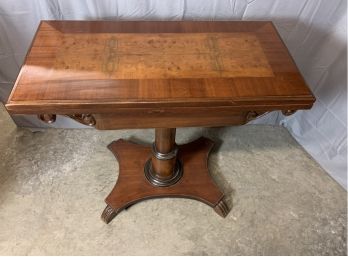 Swing Top Game Table With A Pedestal Base