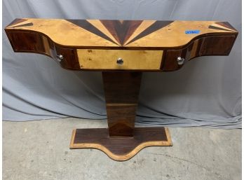 Inlaid Art Deco Style Hall Table With Three Drawers