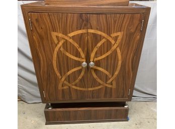 Inlaid Two Door Cabinet On Base