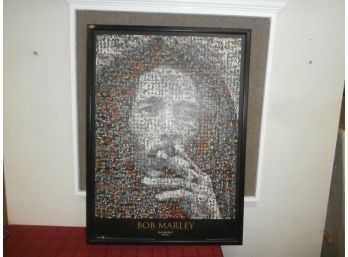 Bob Marley Photomosaic Framed Poster By Robert Silvers