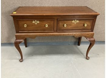 Cherry Two Drawer Low Boy With Inlaid Front