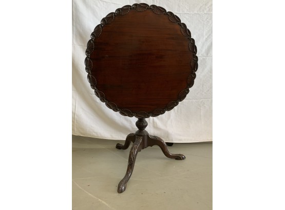 Mahogany Carved Tilt Top Table