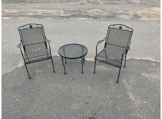 Vintage 3 Piece Patio Chairs With A Table