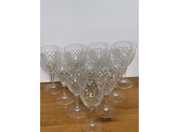 Set Of 10 High Quality Crystal Wine Glasses