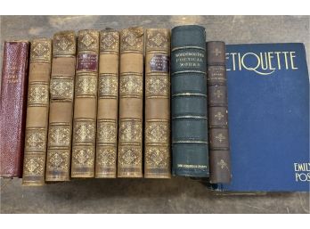 10 Early Books Including Longfellow Poetical Works, And Others