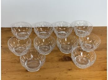 Set Of 10 Stuart England Cut Glass Bowls