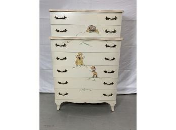 Children’s White Decorated Tall Cest