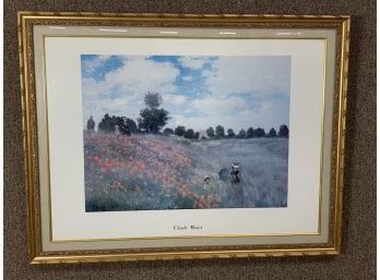 Claude Monet Large Print With Gold Frame