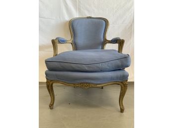French Style Arm Chair With Carved Detail