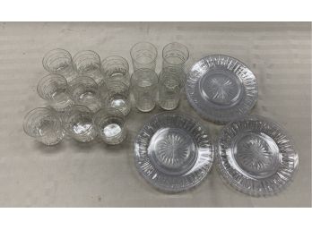 Cut Glass Plates And Glasses