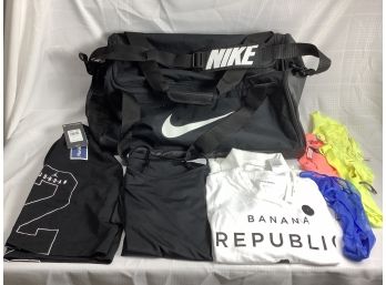 9 Pieces Of Clothing And Nike Bag All New