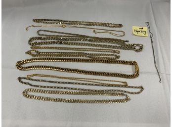 11 Necklaces Including 1 Sterling