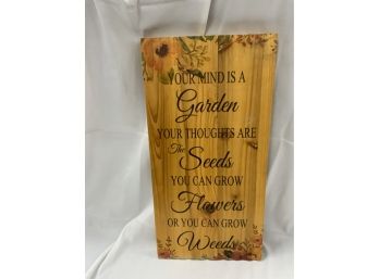 Wood Decorated Garden Sign