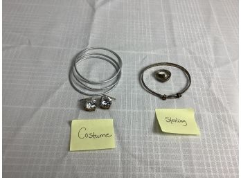 6 Piece Jewlry Lot Including Some Sterling