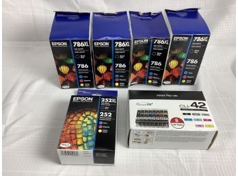 6 Ink Cartridges Including Epson And Canon