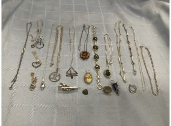Sterling Silver Jewelry Lot With Gemstones 96.7 Grams