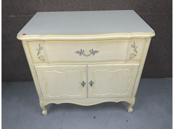 Dixie French Provincial Floral Decorated Cabinet