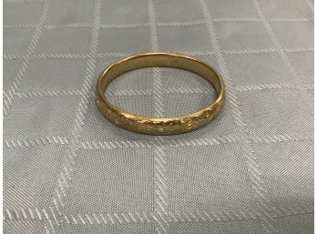 10kt Antique Gold Bangle Bracelet Engraved 16.9 Grams