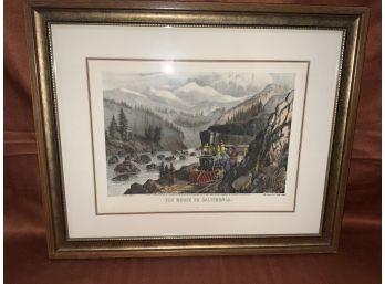 Route To California Currier And Ives Train Print
