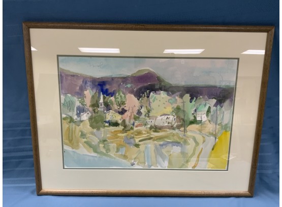 Zygmund Jankowski Signed Water Color Town Scene