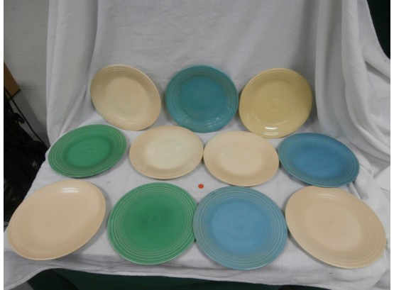 Grouping Of 11 Mostly Fiesta China Dinner Plates