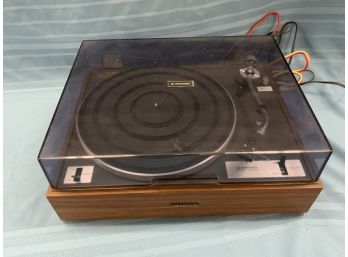 Pioneer Model Pl-10 Turntable With A Wood Case