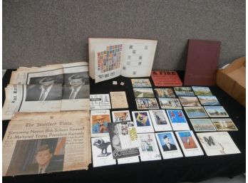 Ephemera Lot Including Vintage Postcards, Reference Books And More