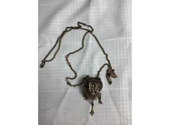 A Necklace/locket By Sweet Romance USA, Great Hinged Piece