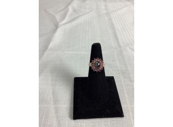 14K Star Sapphire With Pink Stone Ring 4.6 Grams