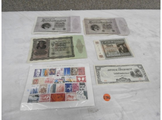 Foreign Money And Stamps