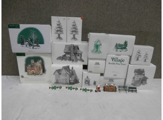 Large Dept. 56 Building And Accessories Lot Heritage Village Series
