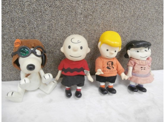 4 Peanuts Vintage Pocket Dolls By Boucher Associates Hong Kong