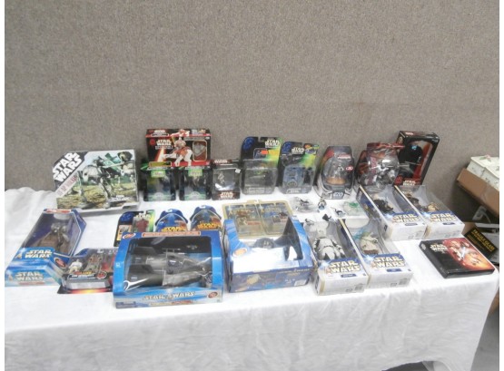 Large Grouping Of Star Wars Boxed And Carded Action Figures, Etc.