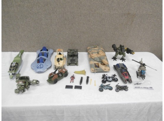 GI Joe Vehicle Lot With Some Accessories, Missels, Etc.