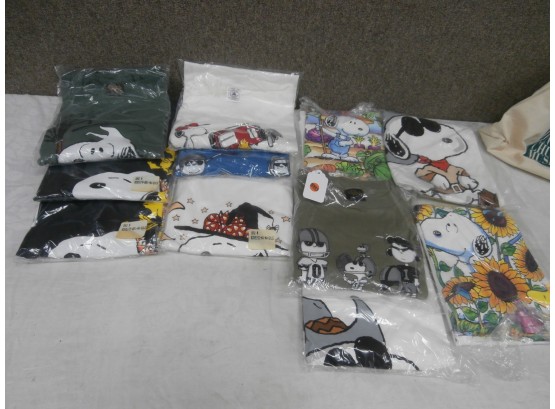 11 Snoopy, Peanuts T-Shirts Size X Large, Various Graphics