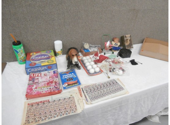 Mixed Lot Of Ephemera, Vintage Christmas, Character Plastic Cups And More