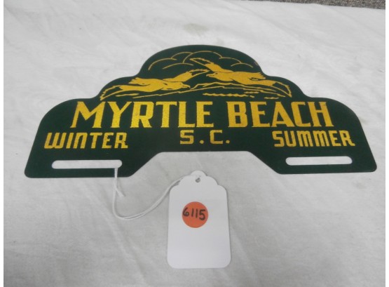Metal Advertising Sign Myrtle Beach S.c. Winter Summer